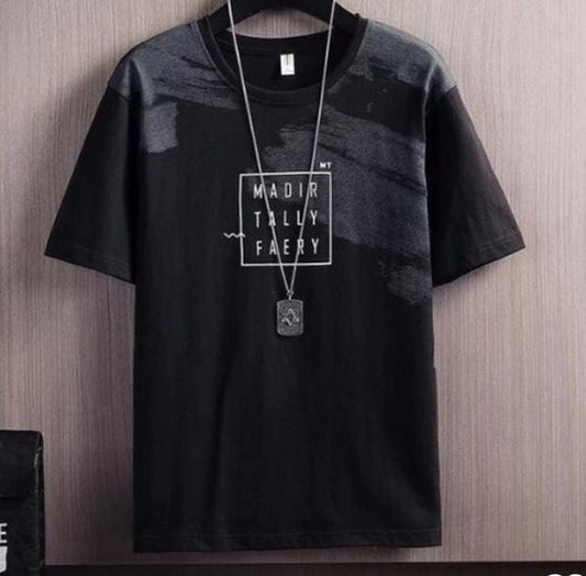 Black Graphic T-Shirt - "MADIR TALLY FAERY" Print